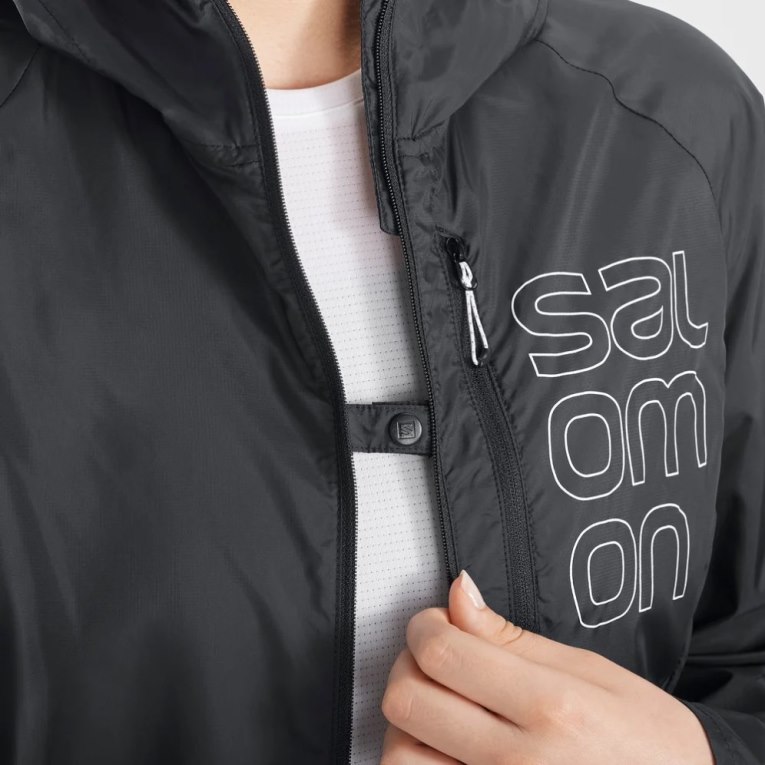 Salomon Bonatti Cross Wind Women's Shell Jackets Black | CA 37I29